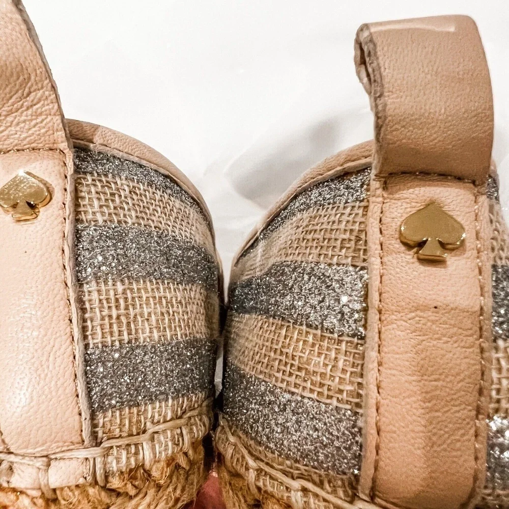 kate spade Silver Glitter Espadrille size 9.5